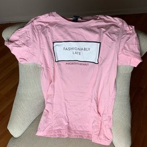 fashionably late tee